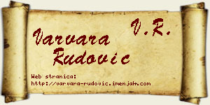 Varvara Rudović vizit kartica